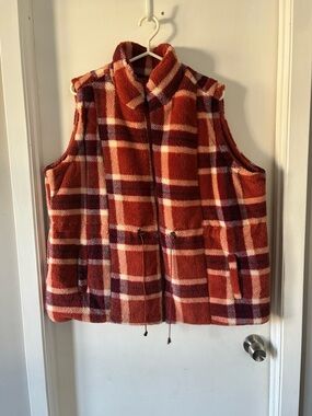 Architect Women’s Fleece Vest- Plaid- 1X
